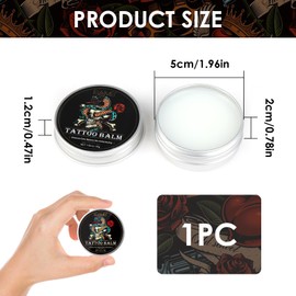 Tattoo Aftercare Butter Cream, 1.06 oz Natural Organic Moisturizer Healing Color Enhance No-Petroleum Lotion Promotes Ink Protects Safe Old New Tattoo Balm for Daily Maintenance(30g)