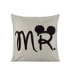 2 Pcs Mr and Mrs Funny Mouse Cushion Cover Durable