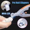Professional Pet Nail Clipper Scissors With LED Light Cat Dog
