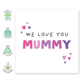 Central 23 Happy Birthday Mum Card- We Love You Mummy - Mother's Day Card For Women - Sweet Thoughtful Pretty - I Love You Gifts For Mama Mummy Mothers - Comes With Stickers And Envelope