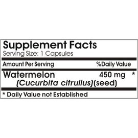 Watermelon Seed 450mg // 90 Capsules // Pure // by PureControl Supplements