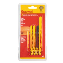 Starrett Bi-Metal Unique Unified Shank Jig Saw Blade Kit - Ideal for Professionals and Do-It-Yourselfers - Includes BU36, BU46, BU38, BU310T and BU214S - BU1