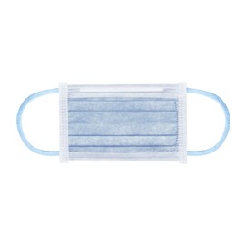Biho Mask, Safe Made in Japan, Disposable Non-Woven Mask, Soft Flat Rubber That Won't Hurt Your Ears, Soft Inner Fabric, Refreshing Light Blue, For Elementary School Students, 30 Pieces
