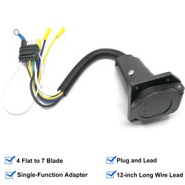 CARROFIX - Conector adaptador de cableado para remolque de 7 vías
