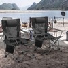 MoNiBloom Portable Folding Reclining Camping Chair with Foot Rest for