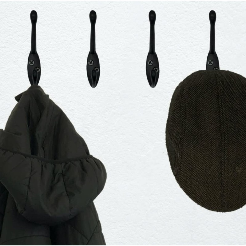 EAI Hat and Coat Hook for Coats Bath Towels 68x18mm