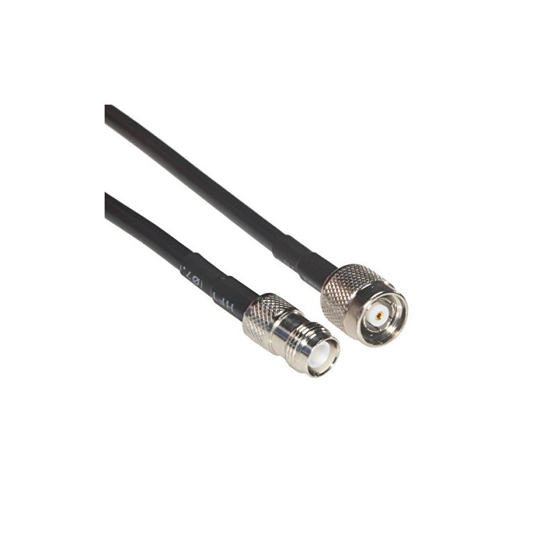 Amphenol CO-058TNCMFRP-010 Black RG58 RP-TNC Coaxial Extension Cable, Male to