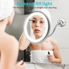 Makeup Mirror with LED Light and Suction Cup 360 Degree