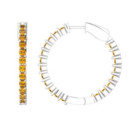 Belinda Jewelz arete de aro para mujer, piedra natal de tenis, eternidad, plata de ley 925, 3 mm, brillante, corte redondo, gemas brillantes, joyería fina, accesorios de empuje hacia atrás, piedra de quilates para regalo, Gema, topacio azul de Suiza