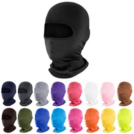 Pukavt Balaclava Face Mask, Ski Mask for Men Women, UV Protection Windproof Scarf for Motorcycle Snowboard Cycling Black