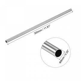 sourcing map 316 Stainless Steel Tube, 9mm OD 0.5mm Wall Thickness 300mm Length Pipe