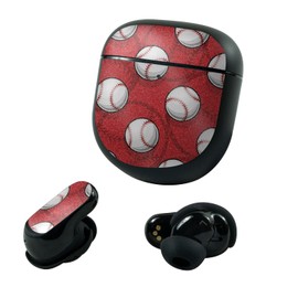 MightySkins Glossy Glitter Skin Compatible With Bose QuietComfort Earbuds II (2022) - Tiled Baseball | Protective, Durable High-Gloss Glitter Finish | Easy to Apply and Change Styles | Made in The USA