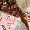 Diffaxy Pack of 10 Star Hair Clips, Silver Non-Slip Hair