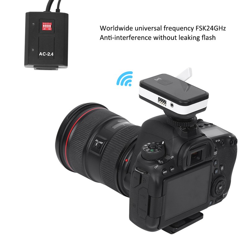 NiceFoto AC-2.4A Plastic Remote Control Trigger Anti Interference Support Synchronous