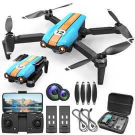LMRC-12 Drone with 4K Camera for Adults Beginner, Foldable 2.4GHz FPV Drone for Kids 8-12, Less than 249g, 26 Mins Flight Time, RC Quadcopter Toys Gift with Brushless Motor, Altitude Hold, 2 Batteries