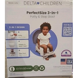 Delta Children PerfectSize 3-in-1 Potty Toilet/Seat/St
