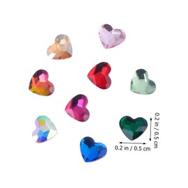 Outanaya Elegant Heart Nail Charms Rhinestones Nail Stickers Set DIY Art Accessories for Women