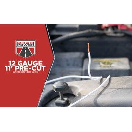 Coleman Cable 55671433 12 Gauge Automotive Copper Wire, White, 11'