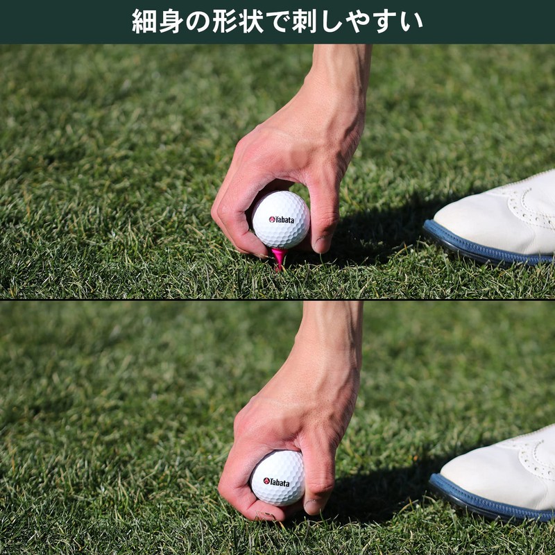 Tabata(タバタ) Golf Tee Plus Slim Tee, Short Plastic Golf Tee,