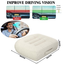 DZYKXKL Super Thicken Car Seat Cushion for Adults/Office Chair Cushions/Butt Pillow for Car Long Sitting,Portable Car Seat Pad Fatigue Relief Suitable for Trucks,Cars,Office Chairs,Wheelchairs（Beige）