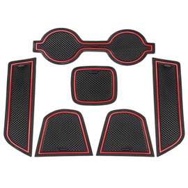 MARCHFA BRZ (ZD8) & GR86 (ZN8) Interior Rubber Mat, Door Pocket Mat, Anti-Slip Mat, Interior Parts, Anti-Slip Sheet, For Japanese Cars (Red)