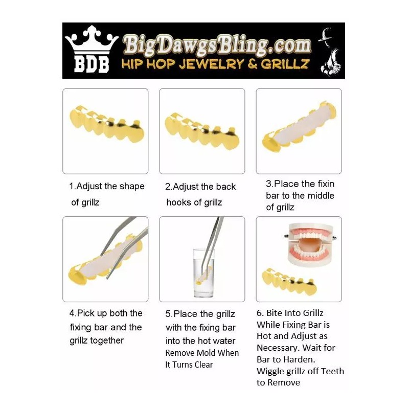 Big Dawgs Bling Custom Fit Silver Plated Joker Teeth Open