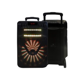 Mr. Dj ACE 15" Portable Speaker Buitl-In App Mobile, Bluetooth, FM Radio, USB/Micro SD Card, Rechargeable Battery & LED Party Light, 3500W P.M.P.O