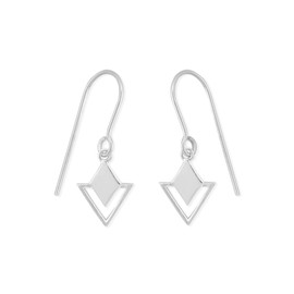 Boma Jewelry Sterling Silver Geometric Diamond & Triangle Dangle Earrings