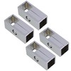 Yibuy Silver Square Tube Connector 2 Way Clamp Rack Fitting