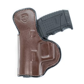 Maxx Carry Inside The Waistband Leather Holster Fits Springfield XD Sub-Compact| MOD.2 | IWB Holster, Brown, Right Hand Draw.