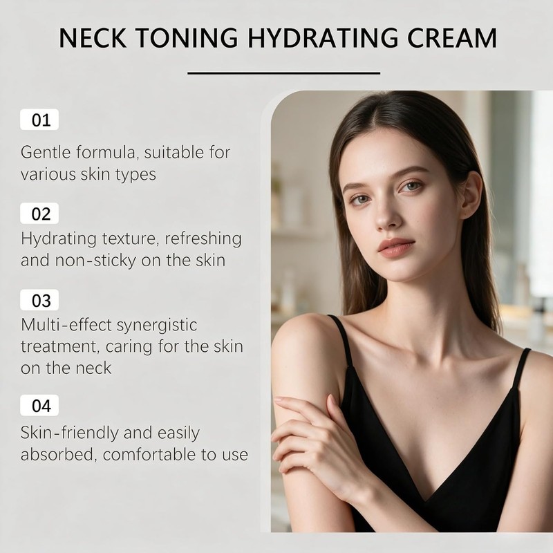 Tri-lift Peptide Complex Cream,Neck Firming Moisturizer-50g/1.76oz (2 Pcs)