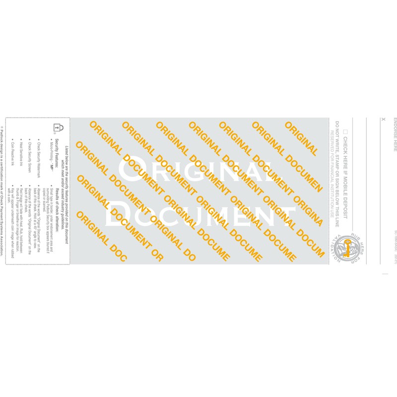 2000 Blank Laser Check Stock - Blue Marble - Top.