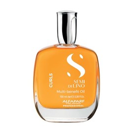 Alfaparf Milano Semi Di Lino Curls - Aceite Multibeneficios para Cabello Rizado y Ondulado, Hidratación, Anti-Frizz y Protección Térmica, Fórmula Vega