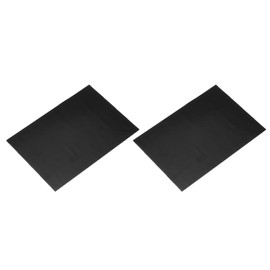 sourcing map 2 Pcs Stained Glass Sheet Mosaic Tile 7.9 Inch x 5.9 Inch Black Stained Glass Sheets for Crafts DIY Art Project