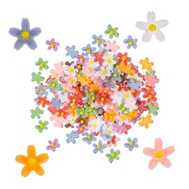 Ipetboom 3sets Nail Charms Flatback Resin Charms Flower Design for DIY Nail Art Supplies 100pcs*3