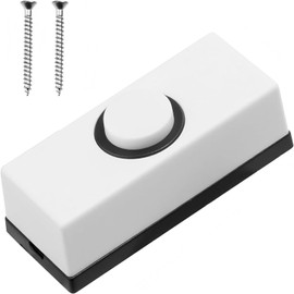 1 PC Wired Doorbell Button with Screws – Universal Doorbell Push for Home, Garage & Warehouse – Compatible with Most Doorbell Chimes – 55×24×14mm (White)