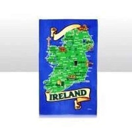 Ireland Map design 100% Cotton Tea Towel