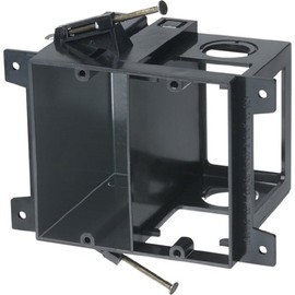 Arlington LVD2 2-Gang Combo Electrical/Low-Voltage Box, Black, 1-Pack