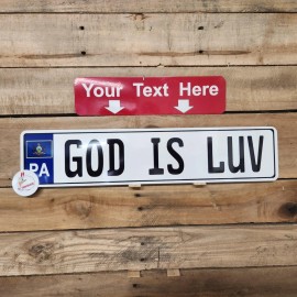 Pennsylvania, PA, EUROPEAN STYLE LICENSE PLATE, ANY TEXT