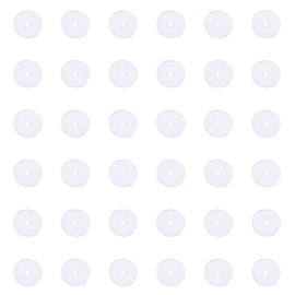 Sowaka 60 Pcs Earring Back Disc Pads to Stabilize Earring 10 mm Small Clear Transparent Plastic Earring Anti Pain Pads Protection for Ear Earring Backs Dangle Earring