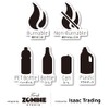 Isaac Trading 6 Piece Set Flammable Non-Flammable Trash Sorter Stickers