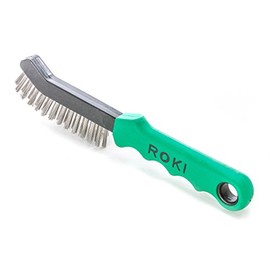 ROKI Special Brake Caliper Brush for Removing Brake Abrasion on Brake Calipers Brush 225 x 12/18 mm 2 x 12/13 Rows Bristles Made of Steel Wire Rustproof Smooth 0.35 mm x 22 mm