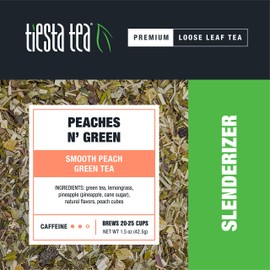 Tiesta Tea - Peaches N´ Green, Loose Leaf Smooth Peach Green Tea, Medium caffeine 50 Cups, Peaches N Green, 3 Ounce