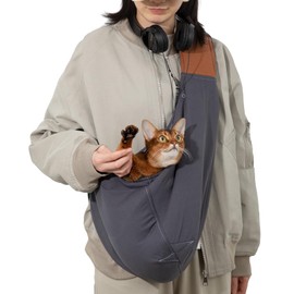 Pet Sling for Dogs and Cats, Carrying Strap, Small Dogs, Pet Bag, Prevents Popping Out, Adjustable Length, Easy to Carry, For Bicycles, Motorcycle Excursions, Hospitals, Disaster Prevention, Fits Up