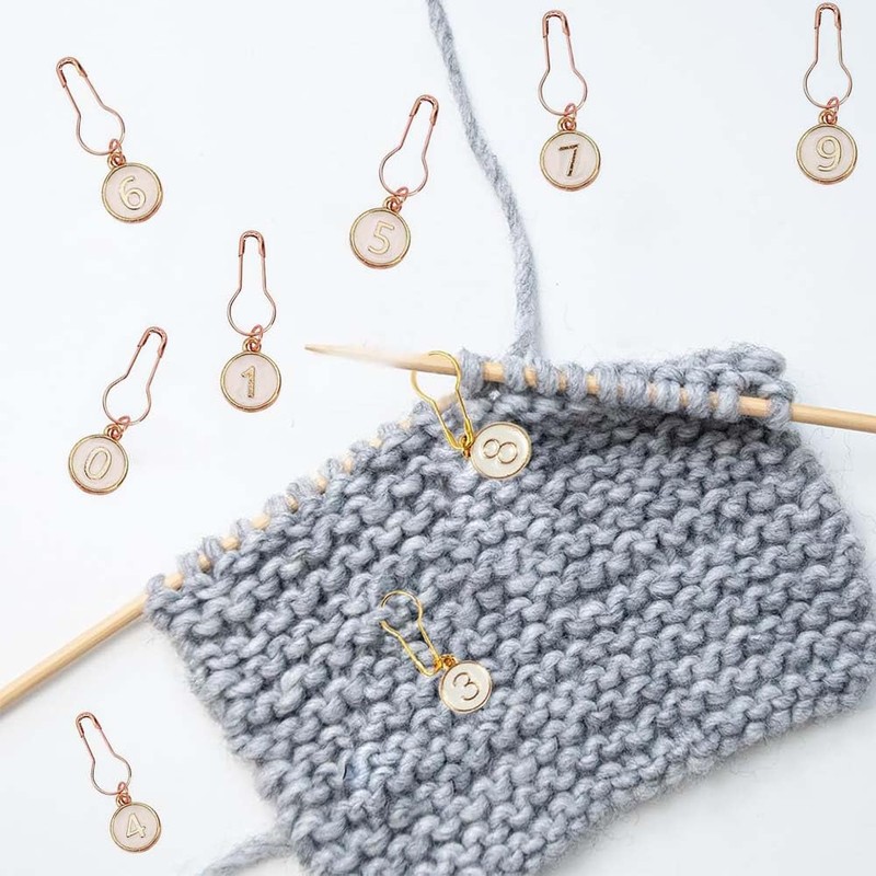 10 Pieces Number of Rows Markers, Numeric Stitch Markers, Knitting