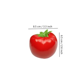 Ebonee Artificial Tomato Lifelike Veggies Simulation Tomatoes Model for Home Kitchen Decor, Fake Fruit Vegetable Decoration for Food Photo Props Party Decor (6 Pack)