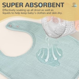 SLOSH Baby Bib for Newborns Baby Bib for Babies and Toddlers Boys and Girls Unisex Set Press Stud, yellow