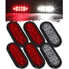 Partsam 6x Oval LED Trailer Tail Lights 10LEDs 6 Inch