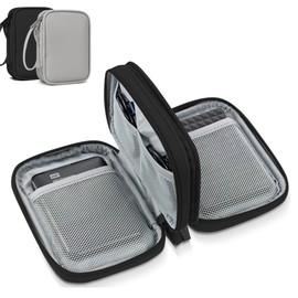 Hard Drive Protective case, Ultra Portable Double-Layer 2.5-inch External Hard Drive Storage Bag, 1TB 2TB 4TB USB Flash Drive, USB Shield Storage Bag, Waterproof and Anti Drop Leather Bag