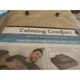 Calming Comfort SHARPER IMAGE Calming Comfort 100% COTTON DUVET Fits 6 lb-10 lb WEIGHTED BLANKET